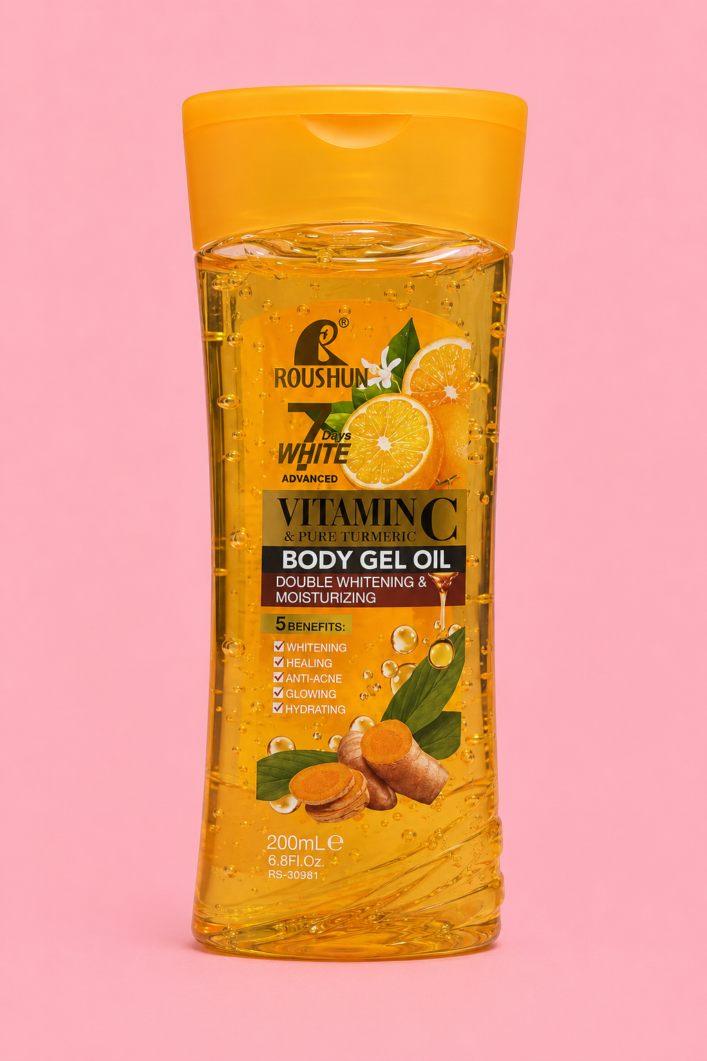 Roushun Vitamin C, Turmeric Body Gel Oil