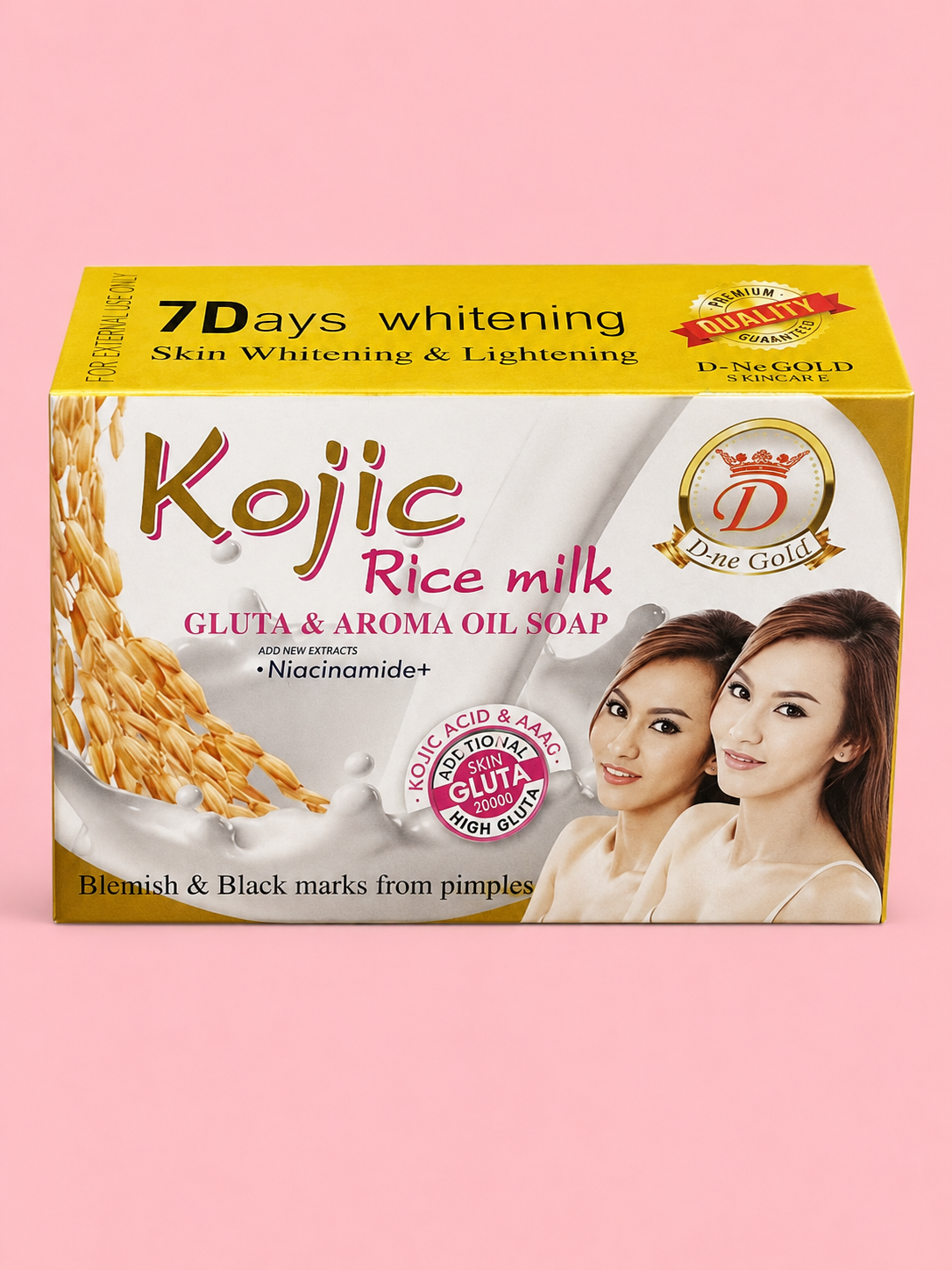 D-ne Gold Soap Kojic Rice Milk Gluta &amp;amp; Aroma Oil