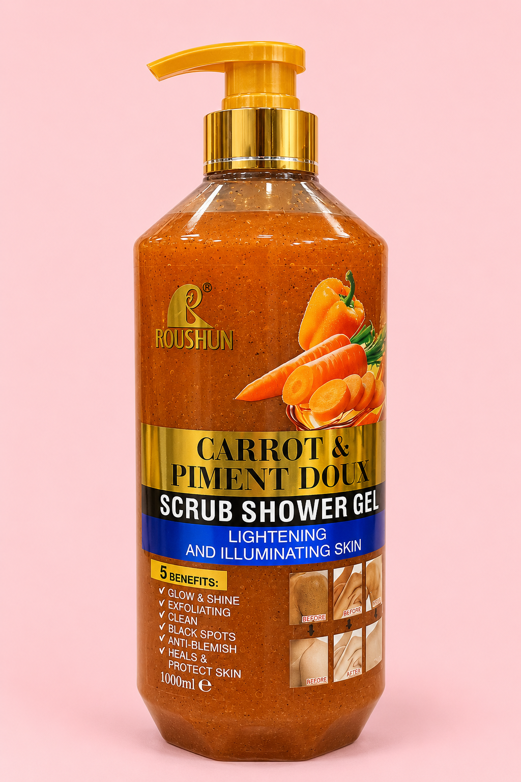Roushun Carrot &amp; Piment Doux Scrub Shower
